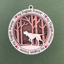 Load image into Gallery viewer, Share the love for our furry friends with these beautiful dog ornaments!  250 Breeds available.  Send us the name you'd like personalized on it & we'll add it to your ornament.