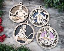 Load image into Gallery viewer, Celebrate your favorite athletes & amazing kids with these Sports & Activities Ornaments!  Personalize with your child's name &/or number.  A fantastic gift for any parent to celebrate their child's achievements.