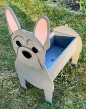 Load image into Gallery viewer, Let this adorable French Bulldog 'Frenchie' Dog Planter help welcome guests to your home.  Custom dog tags with your dogs name also available (see our dog tag listing to add this to your order).  Great gift for the dog lovers in your life!