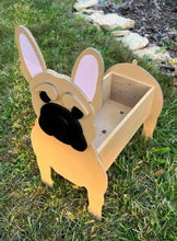 Load image into Gallery viewer, Let this adorable French Bulldog 'Frenchie' Dog Planter help welcome guests to your home.  Custom dog tags with your dogs name also available (see our dog tag listing to add this to your order).  Great gift for the dog lovers in your life!