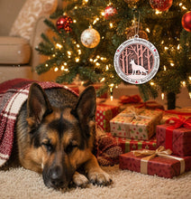Load image into Gallery viewer, Share the love for our furry friends with these beautiful dog ornaments! 250 Breeds available. Send us the name you'd like personalized on it & we'll add it to your ornament.