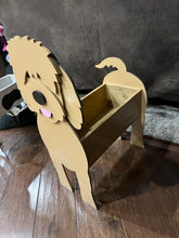 Load image into Gallery viewer, Let this adorable Goldendoodle Planter help welcome guests to your home. Custom dog tags with your dogs name also available (please message us - adds $5 to cost of planter box). Great gift for the dog lovers in your life!
