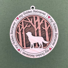 Load image into Gallery viewer, Share the love for our furry friends with these beautiful dog ornaments!  250 Breeds available.  Send us the name you'd like personalized on it & we'll add it to your ornament.