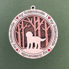 Load image into Gallery viewer, Share the love for our furry friends with these beautiful dog ornaments!  250 Breeds available.  Send us the name you'd like personalized on it & we'll add it to your ornament.