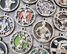 Load image into Gallery viewer, Celebrate your favorite athletes with these amazing Sports Ornaments!  Personalize with your athlete's name &/or number.  A fantastic gift for any parent to celebrate their child's achievements.