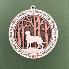 Load image into Gallery viewer, Share the love for our furry friends with these beautiful dog ornaments!  250 Breeds available.  Send us the name you'd like personalized on it & we'll add it to your ornament.