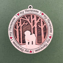 Load image into Gallery viewer, Share the love for our furry friends with these beautiful dog ornaments!  250 Breeds available.  Send us the name you'd like personalized on it & we'll add it to your ornament.
