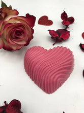 Load image into Gallery viewer, Beautiful pink heart shaped goat's milk soap.  Perfect for Valentine's Day or Mother's Day!
