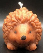 Load image into Gallery viewer, What could be cuter than a Hedgehog Beeswax Candle? Two! We offer these adorable Hedgehog Beeswax Candles standing upright or on the ground. This very detailed candle is sure to delight the hedgehog lovers in your life. Great for birthday gifts, fall decorating, housewarming gifts or Christmas gifts.