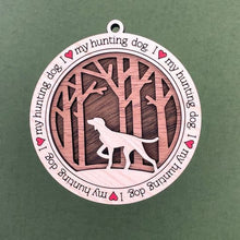 Load image into Gallery viewer, Share the love for our furry friends with these beautiful I Love My Dog ornaments!  250 Breeds available.  Send us the name you'd like personalized on it & we'll add it to your ornament.