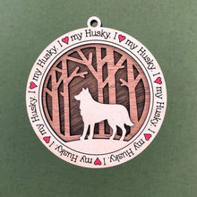 Load image into Gallery viewer, Share the love for our furry friends with these beautiful dog ornaments!  250 Breeds available.  Send us the name you'd like personalized on it & we'll add it to your ornament.