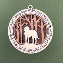 Load image into Gallery viewer, Share the love for our furry friends with these beautiful dog ornaments!  250 Breeds available.  Send us the name you'd like personalized on it & we'll add it to your ornament.