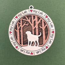 Load image into Gallery viewer, Share the love for our furry friends with these beautiful dog ornaments!  250 Breeds available.  Send us the name you'd like personalized on it & we'll add it to your ornament.