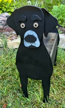 Load image into Gallery viewer, Let this adorable Black or Yellow Labrador Dog Planter box help welcome guests to your home.  Custom dog tags with your dogs name also available (please message us - adds $5 to cost of planter box).  Great gift for the dog lovers in your life!