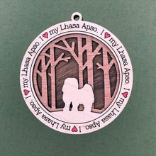 Load image into Gallery viewer, Share the love for our furry friends with these beautiful dog ornaments!  250 Breeds available.  Send us the name you'd like personalized on it & we'll add it to your ornament.