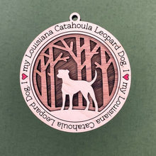 Load image into Gallery viewer, Share the love for our furry friends with these beautiful dog ornaments!  250 Breeds available.  Send us the name you'd like personalized on it & we'll add it to your ornament.