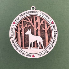 Load image into Gallery viewer, Share the love for our furry friends with these beautiful dog ornaments!  250 Breeds available.  Send us the name you'd like personalized on it & we'll add it to your ornament.
