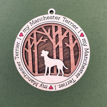 Load image into Gallery viewer, Share the love for our furry friends with these beautiful dog ornaments!  250 Breeds available.  Send us the name you'd like personalized on it & we'll add it to your ornament.