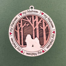 Load image into Gallery viewer, Share the love for our furry friends with these beautiful dog ornaments!  250 Breeds available.  Send us the name you'd like personalized on it & we'll add it to your ornament.