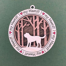 Load image into Gallery viewer, Share the love for our furry friends with these beautiful dog ornaments!  250 Breeds available.  Send us the name you'd like personalized on it & we'll add it to your ornament.