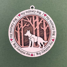 Load image into Gallery viewer, Share the love for our furry friends with these beautiful I Love My Dog ornaments!  250 Breeds available.  Send us the name you'd like personalized on it & we'll add it to your ornament.