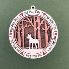 Load image into Gallery viewer, Share the love for our furry friends with these beautiful dog ornaments!  250 Breeds available.  Send us the name you'd like personalized on it & we'll add it to your ornament.