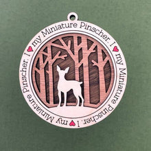 Load image into Gallery viewer, Share the love for our furry friends with these beautiful dog ornaments!  250 Breeds available.  Send us the name you'd like personalized on it & we'll add it to your ornament.