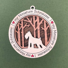 Load image into Gallery viewer, Share the love for our furry friends with these beautiful dog ornaments!  250 Breeds available.  Send us the name you'd like personalized on it & we'll add it to your ornament.
