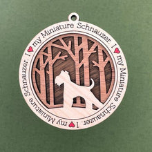 Load image into Gallery viewer, Share the love for our furry friends with these beautiful dog ornaments!  250 Breeds available.  Send us the name you'd like personalized on it & we'll add it to your ornament.