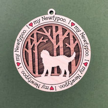 Load image into Gallery viewer, Share the love for our furry friends with these beautiful dog ornaments!  250 Breeds available.  Send us the name you'd like personalized on it & we'll add it to your ornament.