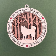 Load image into Gallery viewer, Share the love for our furry friends with these beautiful dog ornaments!  250 Breeds available.  Send us the name you'd like personalized on it & we'll add it to your ornament.