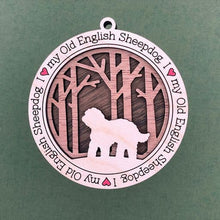 Load image into Gallery viewer, Share the love for our furry friends with these beautiful dog ornaments!  250 Breeds available.  Send us the name you'd like personalized on it & we'll add it to your ornament.