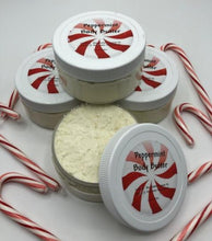 Load image into Gallery viewer, Peppermint essential oil is used in this creamy body butter to moisturizes your skin and seals in the moisture with a bit of beeswax and shea butter. Handmade in the USA.