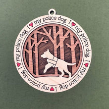 Load image into Gallery viewer, Share the love for our furry friends with these beautiful I Love My Dog ornaments!  250 Breeds available.  Send us the name you'd like personalized on it & we'll add it to your ornament.