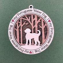Load image into Gallery viewer, Share the love for our furry friends with these beautiful dog ornaments!  250 Breeds available.  Send us the name you'd like personalized on it & we'll add it to your ornament.