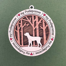 Load image into Gallery viewer, Share the love for our furry friends with these beautiful dog ornaments!  250 Breeds available.  Send us the name you'd like personalized on it & we'll add it to your ornament.