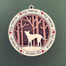 Load image into Gallery viewer, Share the love for our furry friends with these beautiful I Love My Dog ornaments!  250 Breeds available.  Send us the name you'd like personalized on it & we'll add it to your ornament.