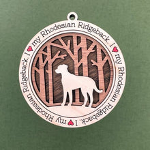 Load image into Gallery viewer, Share the love for our furry friends with these beautiful dog ornaments!  250 Breeds available.  Send us the name you'd like personalized on it & we'll add it to your ornament.