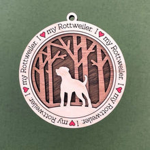 Load image into Gallery viewer, Share the love for our furry friends with these beautiful dog ornaments!  250 Breeds available.  Send us the name you'd like personalized on it & we'll add it to your ornament.