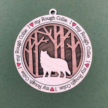 Load image into Gallery viewer, Share the love for our furry friends with these beautiful dog ornaments!  250 Breeds available.  Send us the name you'd like personalized on it & we'll add it to your ornament.