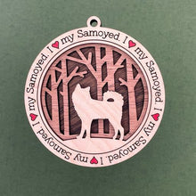 Load image into Gallery viewer, Share the love for our furry friends with these beautiful I Love My Dog ornaments!  250 Breeds available.  Send us the name you'd like personalized on it & we'll add it to your ornament.