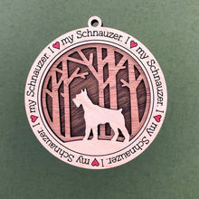 Load image into Gallery viewer, Share the love for our furry friends with these beautiful I Love My Dog ornaments!  250 Breeds available.  Send us the name you'd like personalized on it & we'll add it to your ornament.
