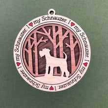 Load image into Gallery viewer, Share the love for our furry friends with these beautiful I Love My Dog ornaments!  250 Breeds available.  Send us the name you'd like personalized on it & we'll add it to your ornament.