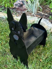 Load image into Gallery viewer, Let this adorable Scottie Dog Planter help welcome guests to your home.  Custom dog tags with your dogs name also available (please message us - adds $5 to cost of planter box).  Great gift for the dog lovers in your life!