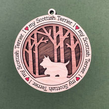 Load image into Gallery viewer, Share the love for our furry friends with these beautiful I Love My Dog ornaments!  250 Breeds available.  Send us the name you'd like personalized on it & we'll add it to your ornament.