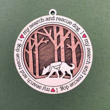 Load image into Gallery viewer, Share the love for our furry friends with these beautiful I Love My Dog ornaments!  250 Breeds available.  Send us the name you'd like personalized on it & we'll add it to your ornament.