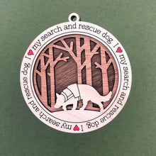 Load image into Gallery viewer, Share the love for our furry friends with these beautiful I Love My Dog ornaments!  250 Breeds available.  Send us the name you'd like personalized on it & we'll add it to your ornament.