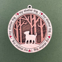 Load image into Gallery viewer, Share the love for our furry friends with these beautiful I Love My Dog ornaments!  250 Breeds available.  Send us the name you'd like personalized on it & we'll add it to your ornament.