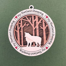 Load image into Gallery viewer, Share the love for our furry friends with these beautiful I Love My Dog ornaments!  250 Breeds available.  Send us the name you'd like personalized on it & we'll add it to your ornament.