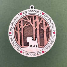 Load image into Gallery viewer, Share the love for our furry friends with these beautiful I Love My Dog ornaments!  250 Breeds available.  Send us the name you'd like personalized on it & we'll add it to your ornament.